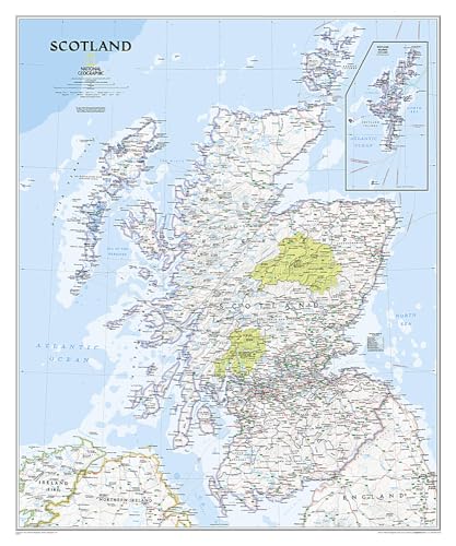 National Geographic Map Scotland Classic, Planokarte: Political Map (National Geographic Reference Map)