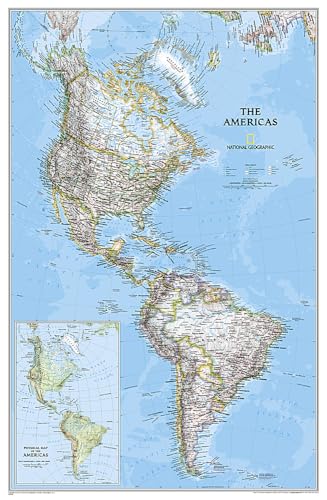 National Geographic Map The Americas, Planokarte: Political Map (National Geographic Reference Map)