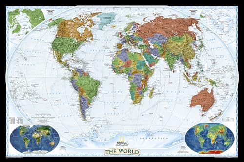 National Geographic Map World Decorator, Political Map, Planokarte: Wall Maps World (National Geographic Reference Map)