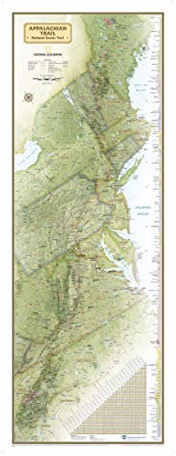 National Geographic: Appalachian Trail Wall Map Wall Map - Laminated (18 X 48 Inches): Reference Maps (National Geographic Reference Map)