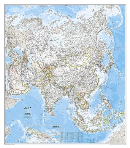 National Geographic: Asia Classic Wall Map (33.25 X 38 Inches): Political Map (National Geographic Reference Map)