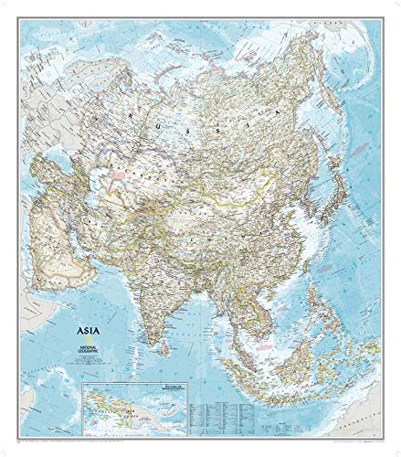 National Geographic: Asia Classic Wall Map (33.25 X 38 Inches): Political Map (National Geographic Reference Map)