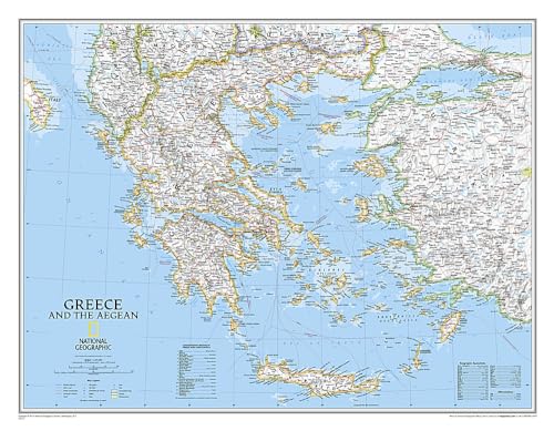 National Geographic Map Greece and the Aegean, Planokarte: Political Map (National Geographic Reference Map)