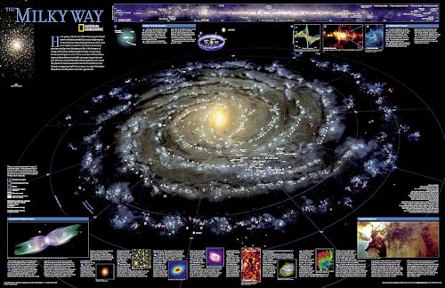 National Geographic: The Milky Way Wall Map (31.25 X 20.25 Inches): Wall Maps Space (National Geographic Reference Map)