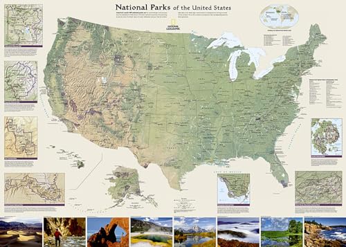 National Parks of the United States: Wall Maps History & Nature (National Geographic Reference Map)