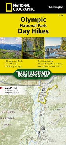 Olympic National Park Day Hikes Map (National Geographic Topographic Map Guide, Band 1716)