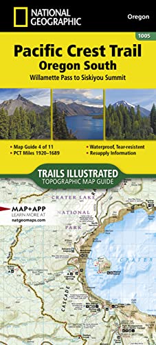 Pacific Crest Trail, Oregon South [willamette Pass to Siskiyou Summit]: Oregon South - Villamette Pass to Siskiyou Summit (National Geographic Topographic Map Guide)