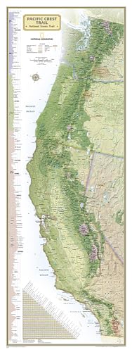 Pacific Crest Trail Wall Map: Wall Maps History & Nature (National Geographic Reference Map)