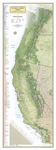 Pacific Crest Trail Wall Map: Wall Maps History & Nature (National Geographic Reference Map)