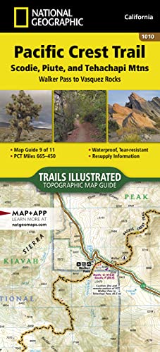 Pacific Crest Trail: Scodie, Piute, and Tehachapi Mountains [walker Pass to Vasquez Rocks]: California Scodie, Plute, and Tehachapi Mountains (National Geographic Topographic Map Guide, Band 1010)
