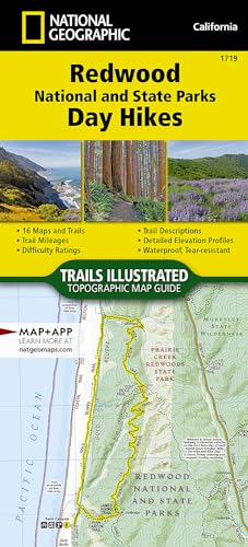 Redwood National and State Parks Day Hikes Map (National Geographic Topographic Map Guide, Band 1719) von National Geographic