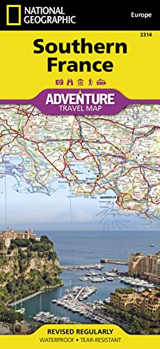 Southern France: Protected Areas, Points of Interest, Detailed Road Network and Town Location Index (National Geographic Adventure Travel Map Europe, Band 3314)