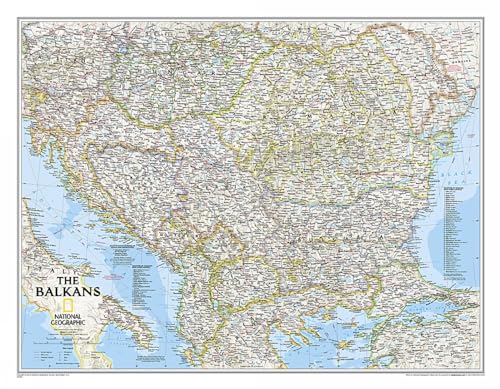 The Balkans Classic, Tubed: Wall Maps Countries & Regions (National Geographic Reference Map)