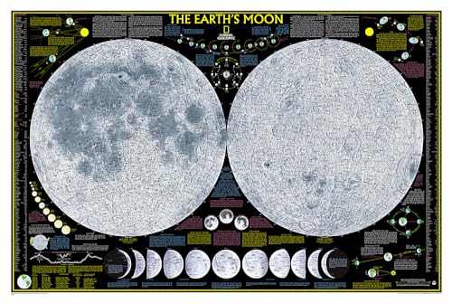 The Earth's Moon: Wall Maps Space (National Geographic Reference Map)