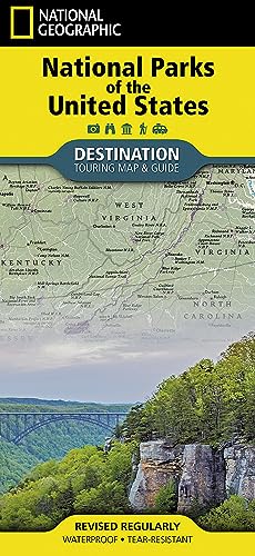 Touristische Karte National Parks of the USA (National Geographic Destination Map)