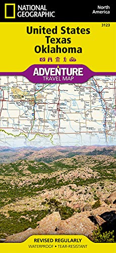 United States, Texas and Oklahoma (National Geographic Adventure Travel Map North America, Band 3123) von National Geographic
