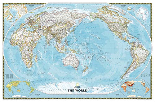 World Classic, Pacific Centered: Wall Maps World (National Geographic Reference Map) von National Geographic