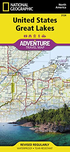 National Geographic Adventure Map United States, Great Lakes: North America (National Geographic Adventure Travel Map, 3124, Band 3124)