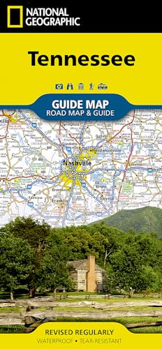 National Geographic GuideMap Tennessee: Topographische Karte von National Geographic