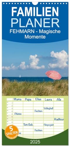 Familienplaner 2025 - FEHMARN - Magische Momente mit 5 Spalten (Wandkalender, 21 cm x 45 cm), CALVENDO