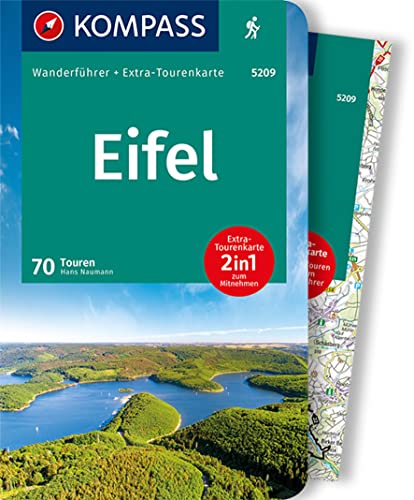 KOMPASS Wanderführer Eifel, 70 Touren: mit Extra-Tourenkarte Maßstab 1:100.000, GPX-Daten zum Download