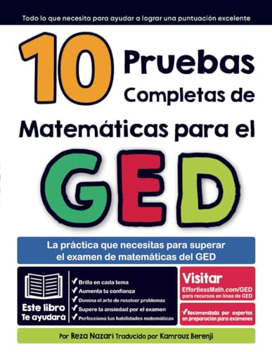 10 pruebas completas de matemáticas para el GED: La práctica que necesitas para superar el examen de matemáticas del GED von www.efortlessmath.com