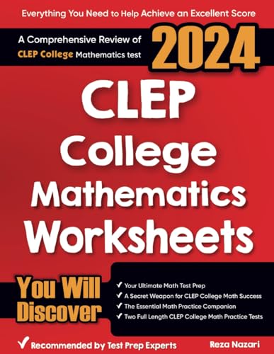 CLEP College Mathematics Worksheets: A Comprehensive Review of CLEP College Mathematics Test von EffortlessMath.com