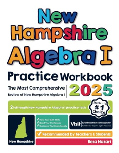 New Hampshire Algebra I Practice Workbook: The Most Comprehensive Review of Algebra I New Hampshire Algebra I Practice Workbook: The Most Comprehensive Review of Algebra I von Effortless Math Education