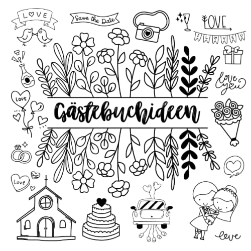 Gästebuchideen: Dein Hochzeitsmalbuch mit über 100 Seiten voller Zeichnungen, Schriften und Ideen für dein individuelles Gästebuch zur Hochzeit Gästebuchideen: Dein Hochzeitsmalbuch mit über 100 Seiten voller Zeichnungen, Schriften und Ideen für dein individuelles Gästebuch zur Hochzeit