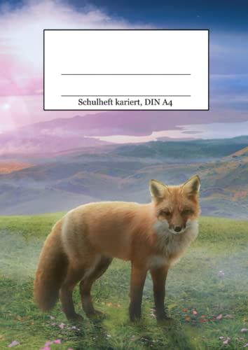 Schulheft kariert, DIN A4: Composition Notebook Fox - das Fuchs Notizbuch für Schule, Studium und Home Office, A4, kariert, 100 Seiten, 50 Blatt Schulheft kariert, DIN A4: Composition Notebook Fox - das Fuchs Notizbuch für Schule, Studium und Home Office, A4, kariert, 100 Seiten, 50 Blatt