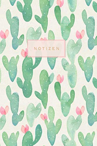 Notizen: Liniertes Kaktus Notizbuch Tagebuch Notizheft | 120 Seiten | Din A5 | Schönes Kaktus Design (Kaktus Liebhaber, Band 1)