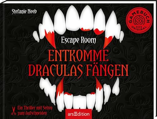 Escape Room: Entkomme Draculas Fängen: Ein Thriller mit Seiten zum Aufschneiden | Gruselige Vampirstory plus großer Rätselspaß, reich illustriert von Ars Edition