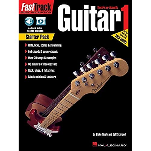FastTrack Guitar Method: Starter Pack (Book/Online Audio & Video) (Fast Track Music Instruction): w. Audio & Video Online von Hal Leonard
