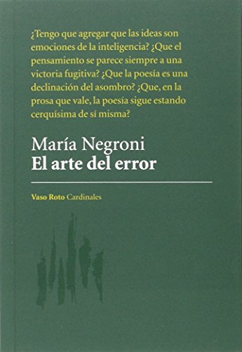 El arte del error (Cardinales, Band 9) von VASO ROTO EDICIONES