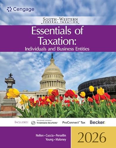 South-Western Federal Taxation 2026: Essentials of Taxation: Individuals and Business Entities, Loose-Leaf Version von Cengage Learning