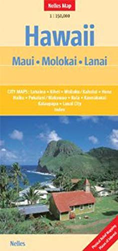 Hawaii : Maui, Molokai, Lanai: 1:150.000: City Maps: Lahaina, Kihei, Wailuku/Kuhului, Hana, Haiku, Pukalani/Makawao, Kula, Kaunakakai, Kalaupapa, ... Physical Relief Mapping, Places of Interest