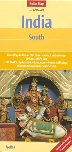 India South 1 : 1 500 000: Including Andaman / Nicobar Islands, Lakshadweep. Special map: Goa. City maps: Hyderabad / Bangalore / Chennai (Madras)/ ... Physical Relief Mapping, Places of Interest