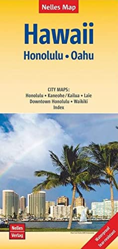 Nelles Map Landkarte Hawaii : Honolulu, Oahu: 1:150.000 | reiß- und wasserfest; waterproof and tear-resistant; indéchirable et imperméable; irrompible ... - Waikiki. Index (Nelles Map / Strassenkarte) von Nelles Verlag GmbH