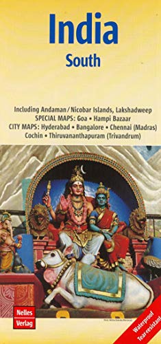 Nelles Map Landkarte India: South | Indien: Süd | Inde: Sud | India: Sur: 1 : 1.500.000 | reiß- und wasserfest; waterproof and tear-resistant; ... & impermeable (Nelles Map: Strassenkarte) von Nelles Verlag GmbH