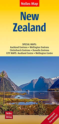 Nelles Map Landkarte New Zealand: reiß- und wasserfest; waterproof and tear-resistant; indéchirable et imperméable; irrompible & impermeable | 1 : ... & impermeable (Nelles Map: Strassenkarte)