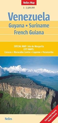 Venezuela - Guyana - Suriname - French Guiana: 1:2,5 Mio (Nelles Map: Strassenkarte)