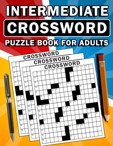 Intermediate Crossword puzzle book for adults: Large Print Crossword Puzzles to stimulate the mind of adults and seniors. von Independently published