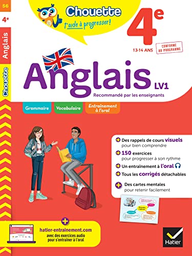 Chouette - Anglais 4e - LV1 (A2, A2+): cahier de révision et d'entraînement recommandé par les enseignants