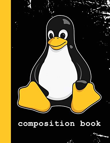 Composition Book: Linux Mascot Logo Tux the Penguin Nerd Geek Sysadmin Vintage Notebook Journal