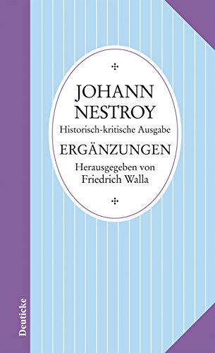 Sämtliche Werke - Ergänzungen: Historisch-kritische Ausgabe