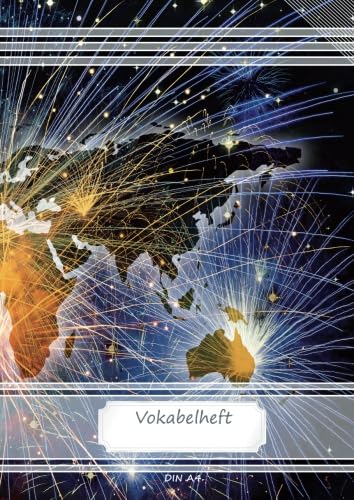 Vokabelheft DIN A4: 70 Seiten liniert, 3 Spalten, Lineatur 54 - Erde / World (Motiv Vokabelhefte, Band 63)