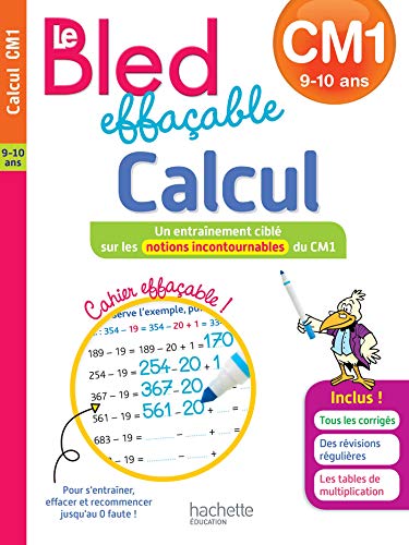 Bled effaçable Calcul CM1 von Hachette
