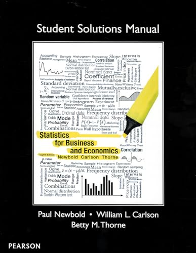 Student Solutions Manual for Statistics for Business and Economics: Stu Sol Manu Sta Bus SSP_p1