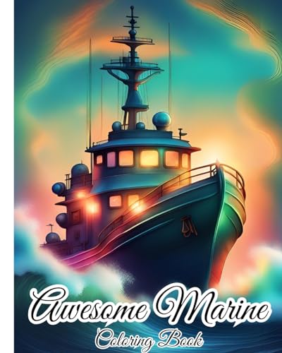 Awesome Marine Coloring Book For Kids: Advanced Fanciful Sea Creatures, Marine Corps, Awesome Coloring Book For Adults von Blurb