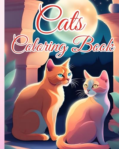 Cats Coloring Book: Fun And Easy Coloring Pages, Cute Kawaii Cat Coloring Book For Kids And Adults von Blurb